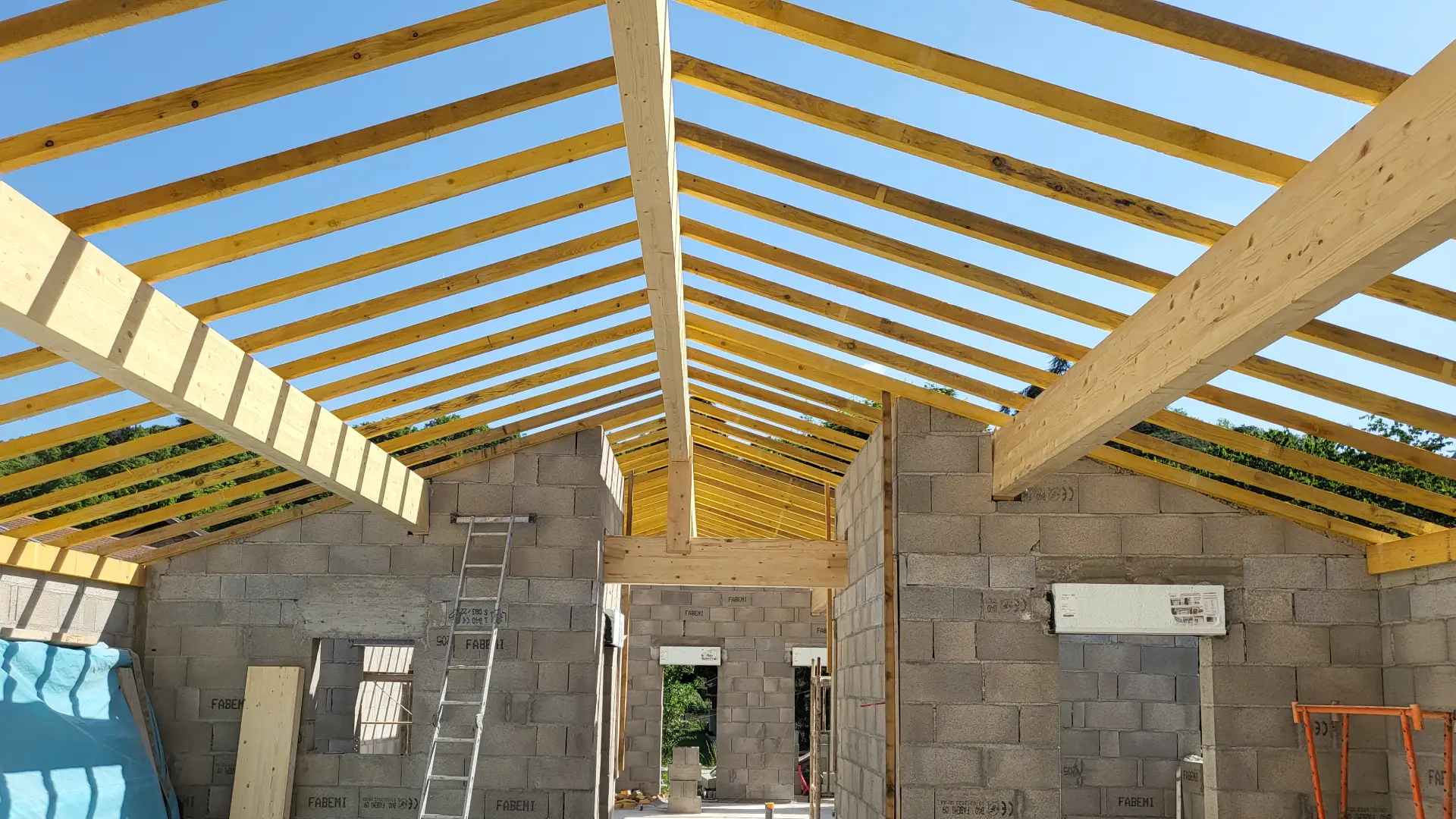 Construction de charpente en bois